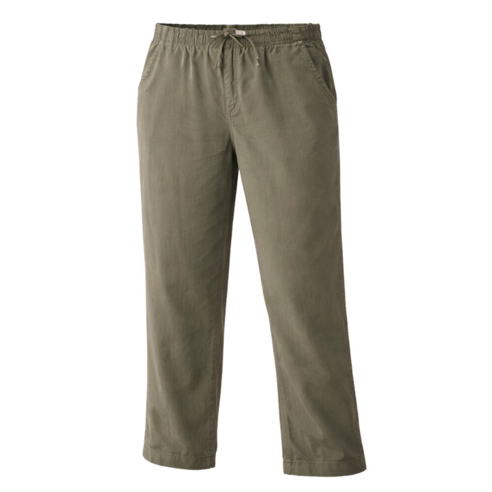 Sonoma Olive Drawstring Pants Women’s 2X Straight Leg Casual Linen Blend
